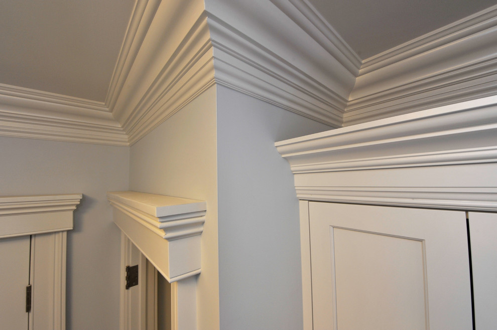Inspiration for a transitional laundry room remodel in New York