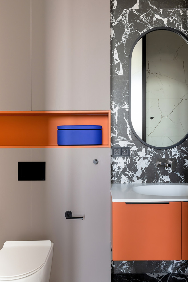 Апартаменты в ЖК «Ньютон», г. ТюменьЗадумкой этого интерьера была игра контрасто