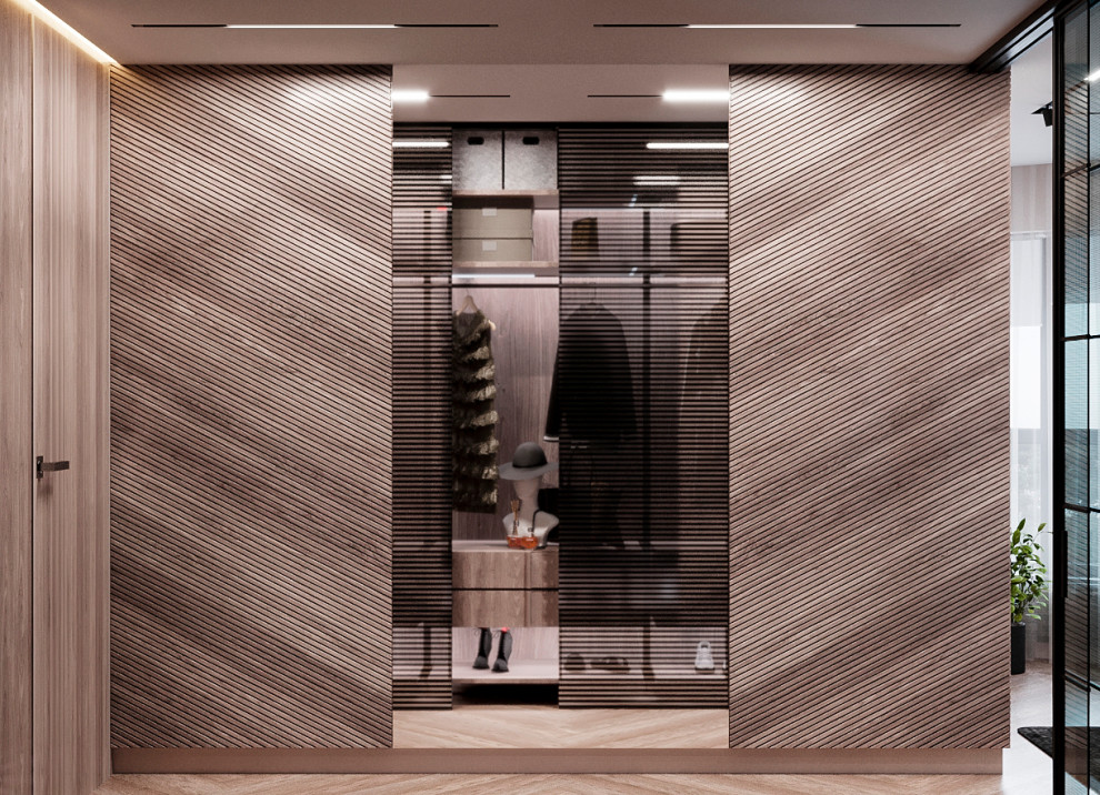 Квартира в современном стиле в древесных тонах