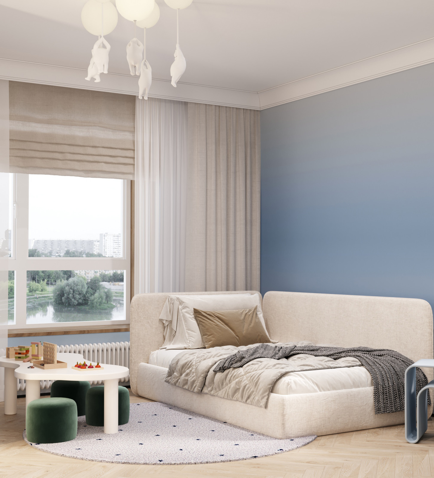 Просторная квартира для семьи с ребенком