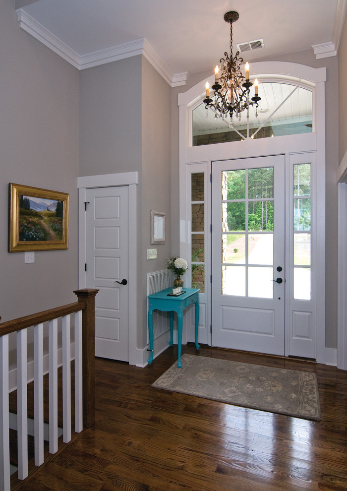 Design ideas for an arts and crafts entryway in Charlotte.