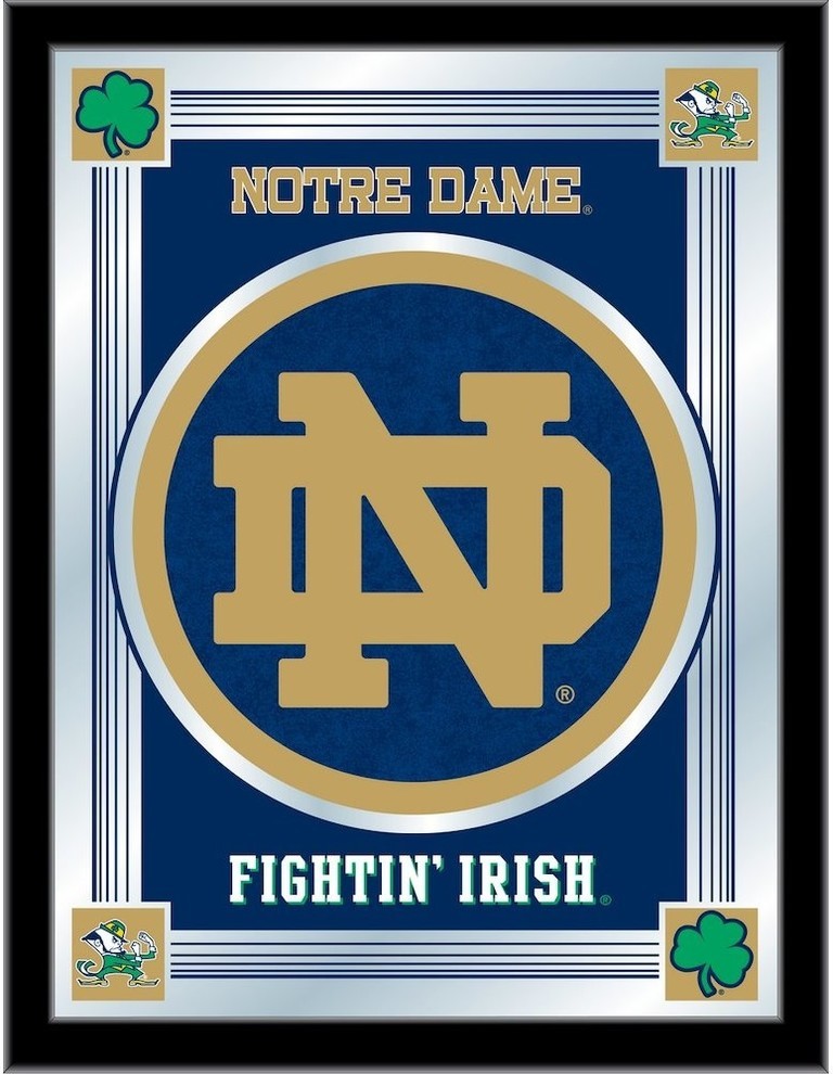 Notre Dame, ND Logo Mirror Wall Mirrors by GwG Outlet Houzz