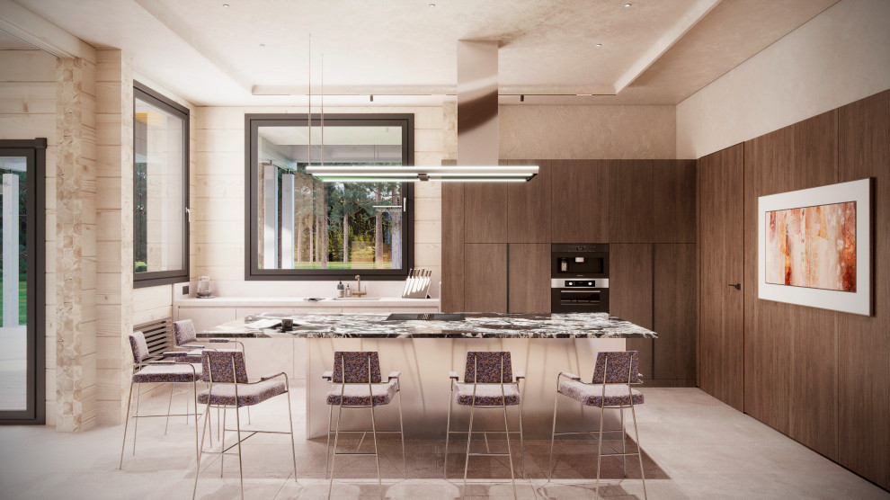 Интерьер подмосковного брусового дома компании Honka