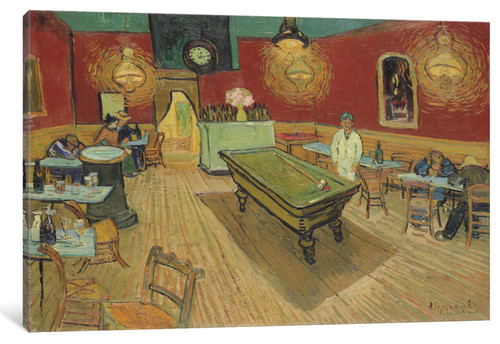 "The Night Cafe, 1888" by Vincent van Gogh, 12x8x0.75", 18x12x0.75"