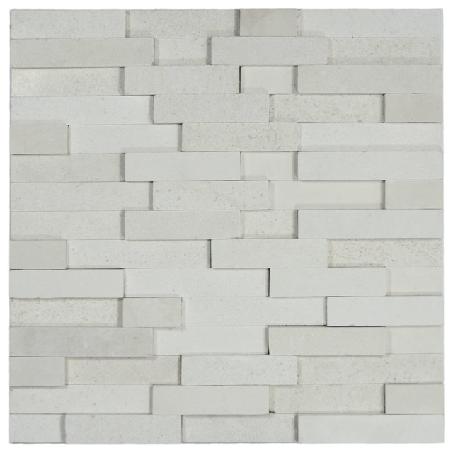 12 X12 White Brick Stone Tile Traditional Mosaic By 12 X12 White Brick Stone Tile