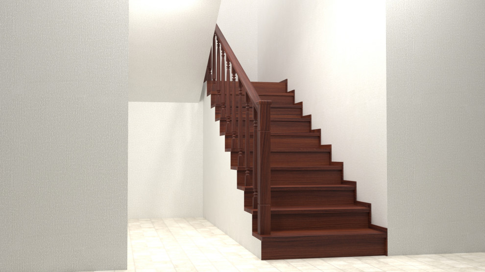 П-образная лестница в доме