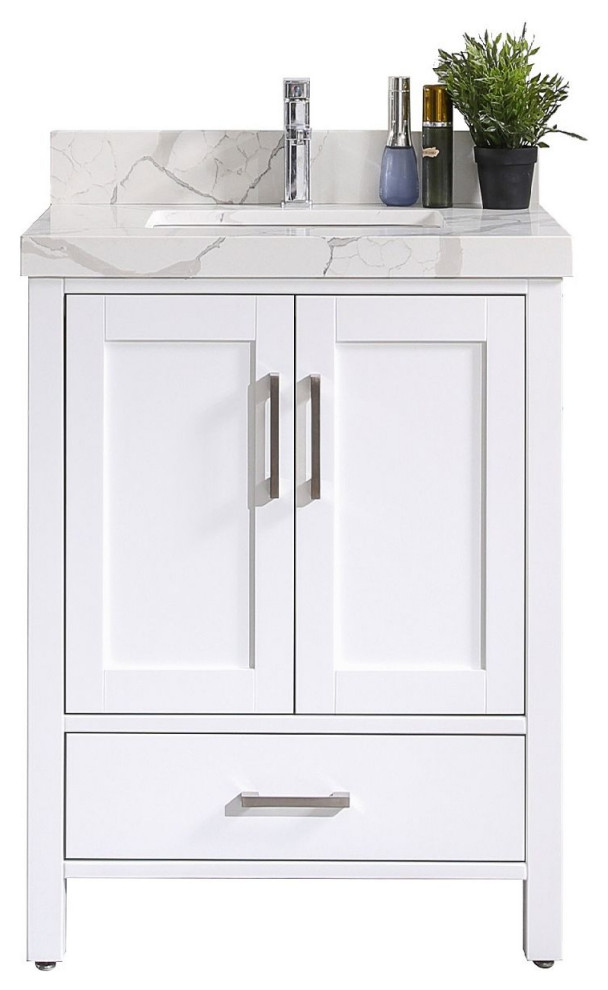 Willow Collections Bathroom Vanity With Square Sink Transitional