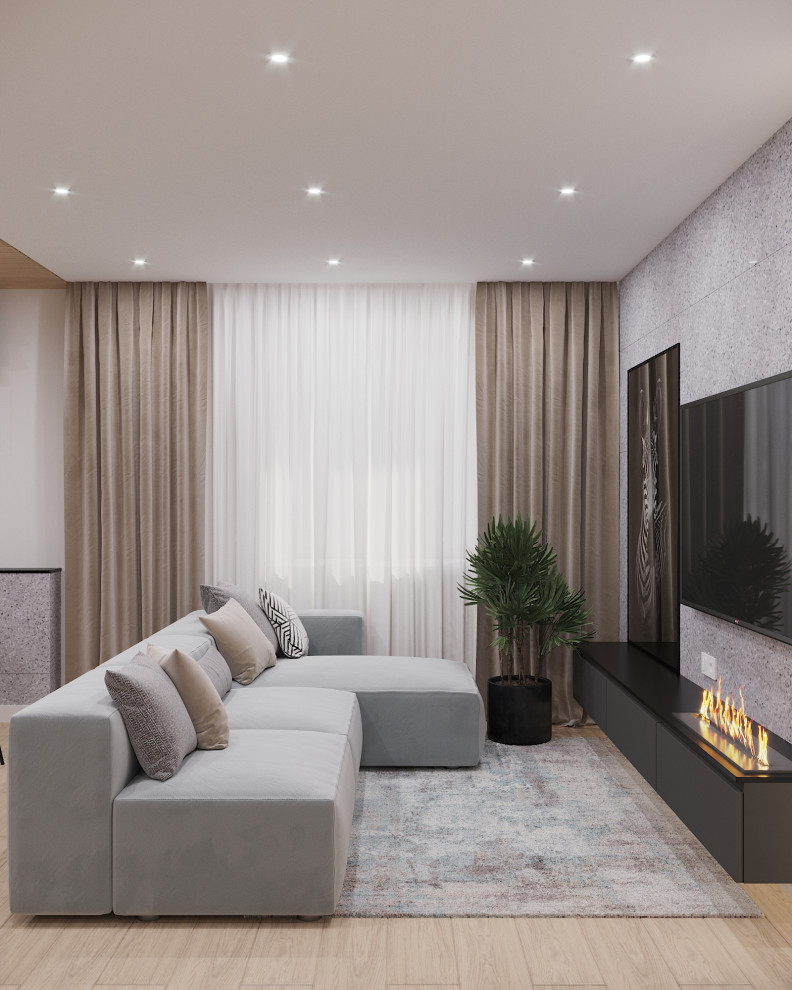 Дизайн проект кухни-гостинной