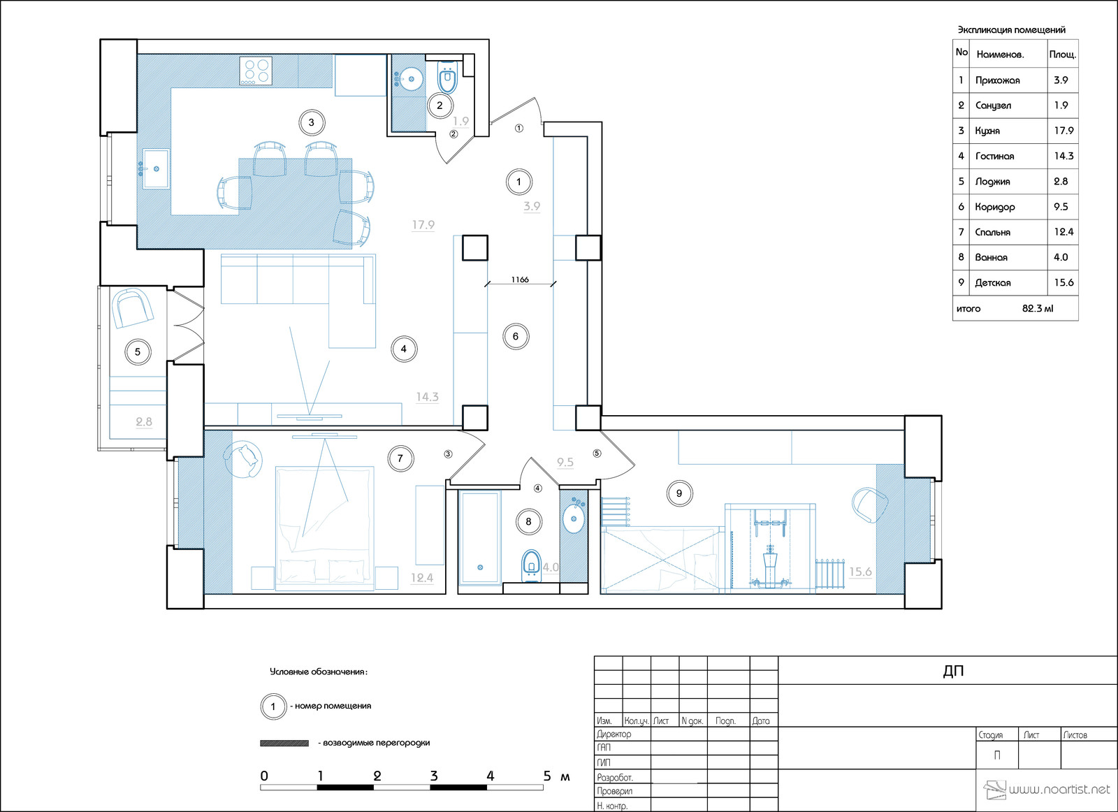 Питерский пр. Квартира 82.3м²