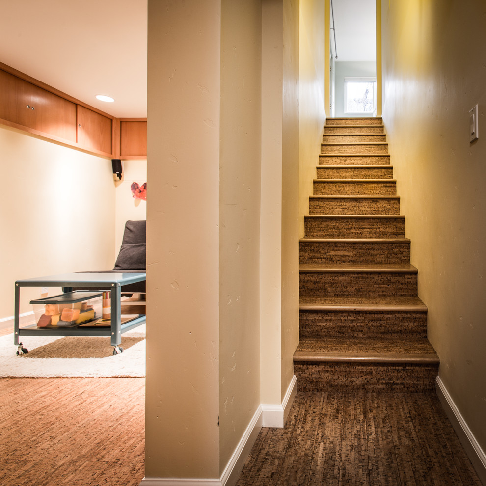 Photo of a transitional staircase in Boise.