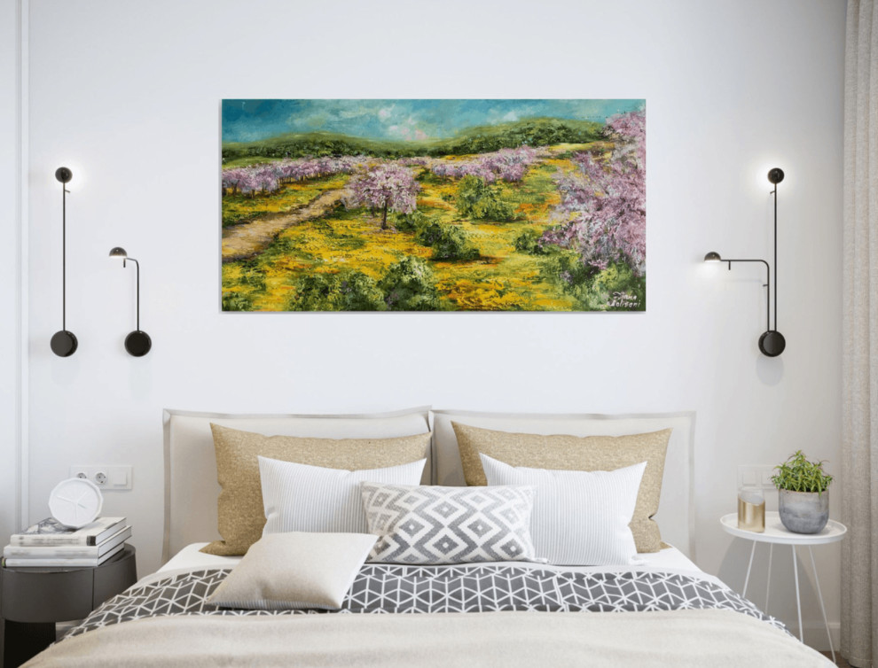 Спальня - Дизайн интерьера - Картины художницы Дианы Маливани (1)