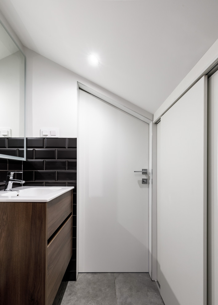 Мансардная двухуровневая квартира в скандинавском стиле