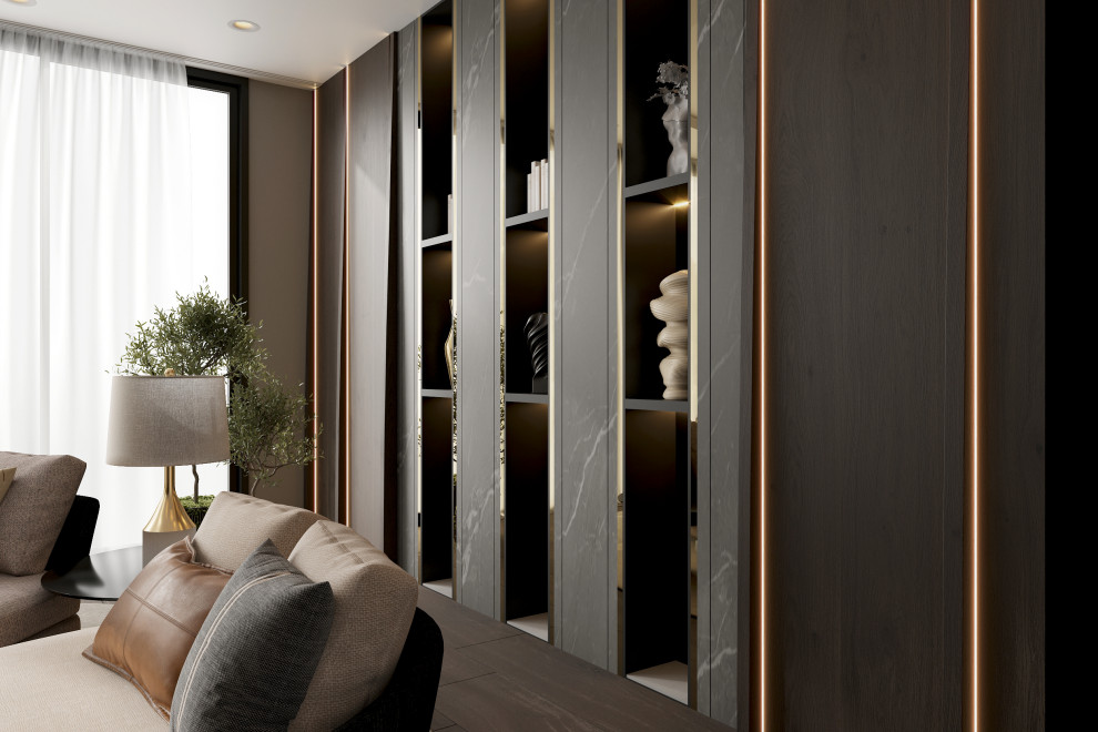 Гостиная загородного дома в Итальянском проектировании