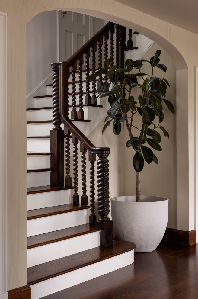 Example of a large tuscan staircase design in New York