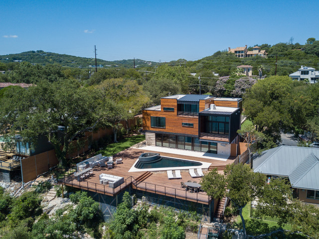 Laguna Loma Lake House contemporary-terrace