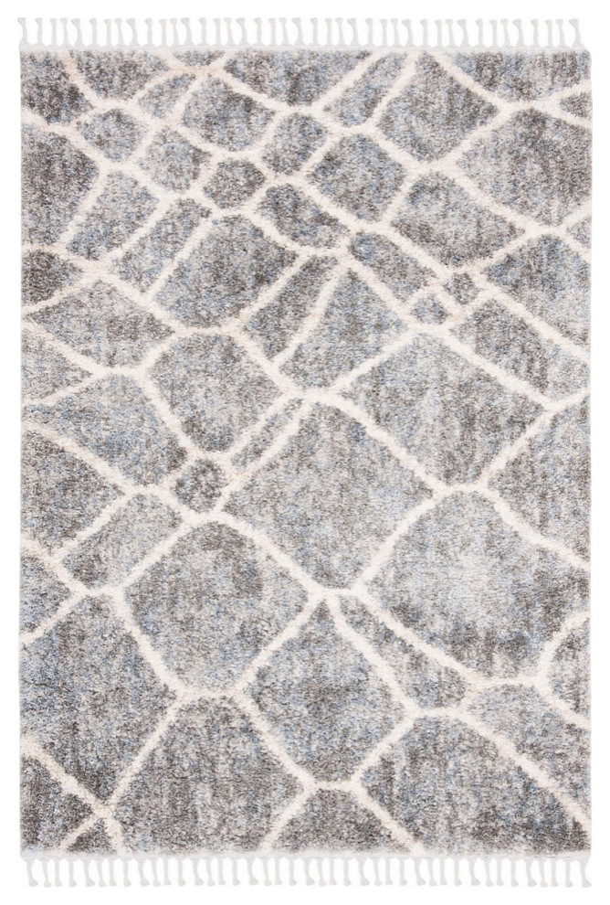Safavieh Berber Fringe Shag BFG629F Rug, 9'x12' Scandinavian Area Rugs by BuyAreaRugs Houzz
