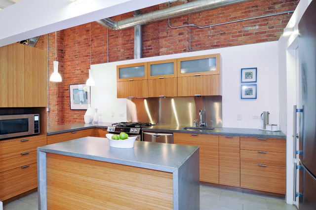 South Loop Loft industrial-kitchen
