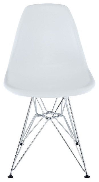 Eiffel Chairs White Side Wire Base Set Of 2 Eiffel Chairs White Side Wire Base Set Of 2