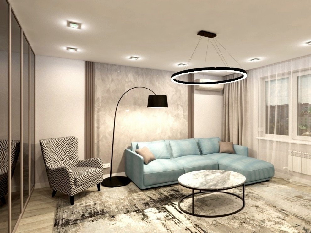 Лаконичный дизайн трехкомнатной квартиры