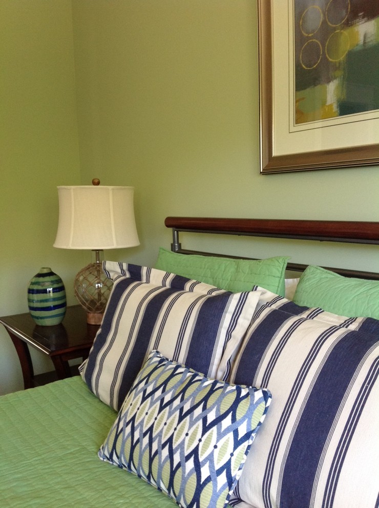 Design ideas for a beach style bedroom in Baltimore.