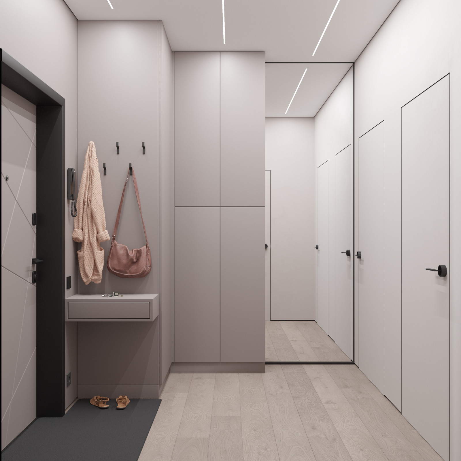 Стильная прихожая в маленькой квартире