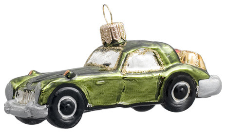 Bottle Green Vintage Car Ornament - Contemporary - Christmas Ornaments ...