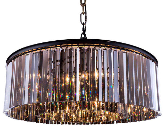 Elegant Sydney 10Light Matte Black Chandelier Silver Elegant Sydney 10Light Matte Black Chandelier Silver