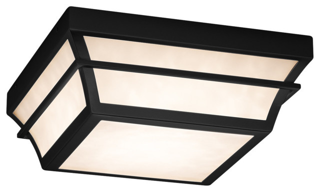 Fusion Summit Led Outdoor Flush Mount Opal Matte Black