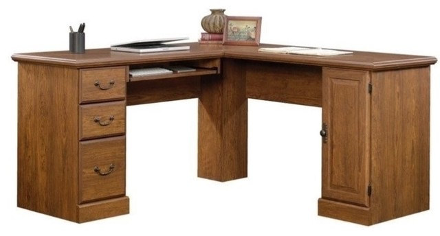 Sauder Orchard Hills L Shaped Computer Desk In Milled Cherry