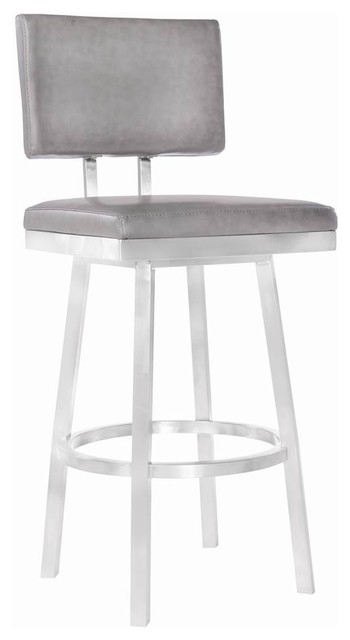 Barstool in Brushed Stainless Steel