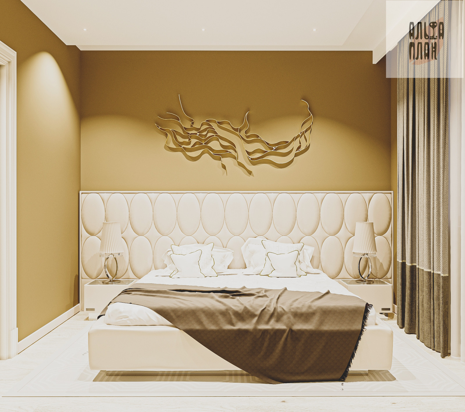 Коттедж, Каширское шоссе. Спальная 1, Спальная 2, Спальная 3