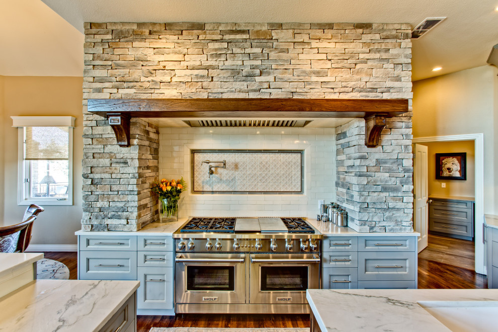 Transitional kitchen photo in Denver