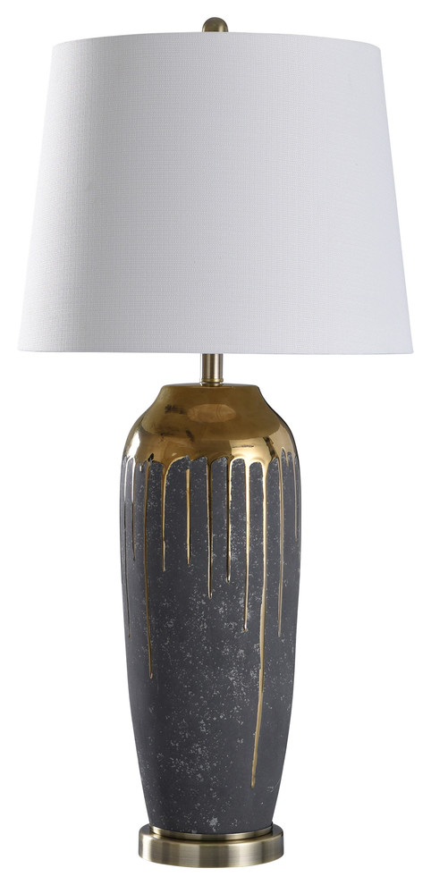 Marloe Gold | 37in Ceramic Base Table Lamp | 150 Watts | 3-Way
