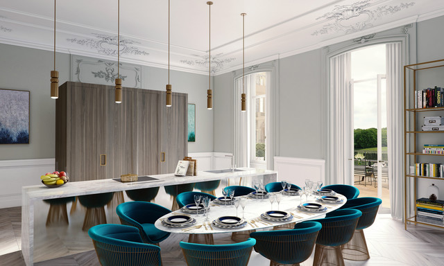 Private Residences, Kent contemporary-dining-room