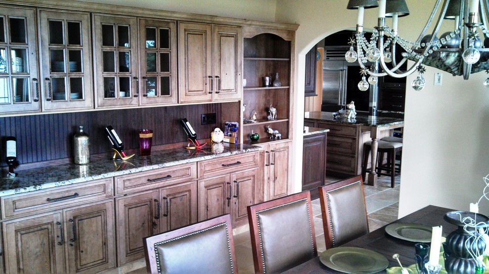 Mountain style kitchen photo in Seattle with granite countertops