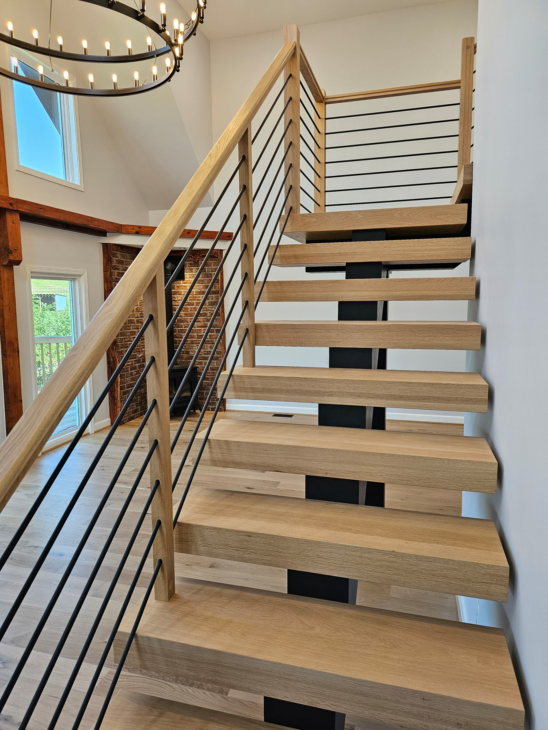 123_Modern Meets Rustic Farmhouse Staircase, Leesburg, VA 20175
