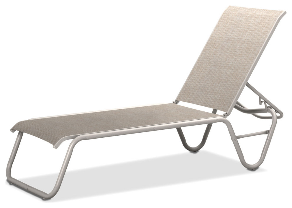 Gardenella Sling 4Position Armless Chaise Contemporary Outdoor