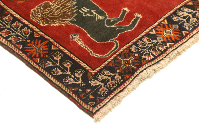 Wool Qashqai Rug 4 7 X 6 0 Southwestern Area Rugs By