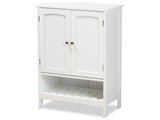 Jaela Wood 2-Door Bathroom Storage Cabinet Furniture by Baxton Studio in White