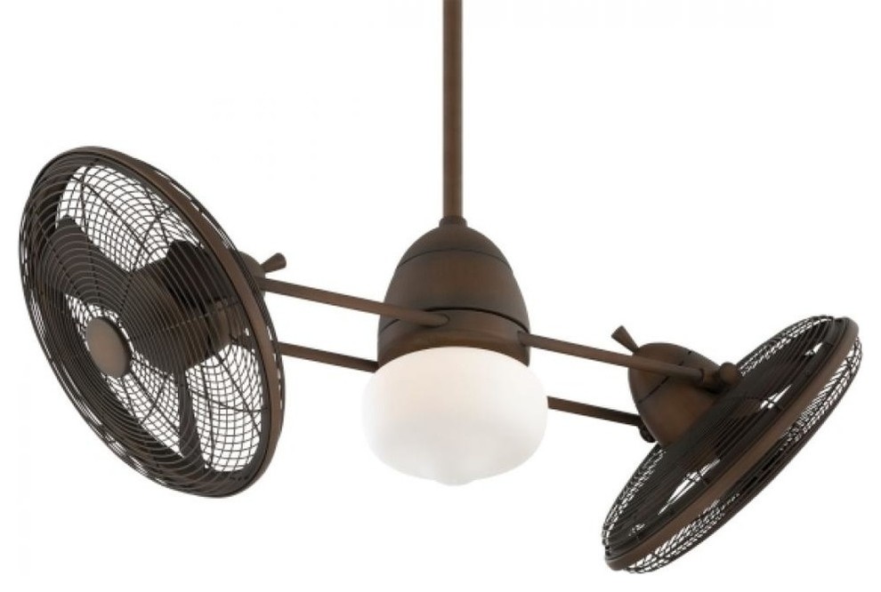Minka Aire Gyro 1 Light Restoration Bronze Dual Motor Ceiling Fan