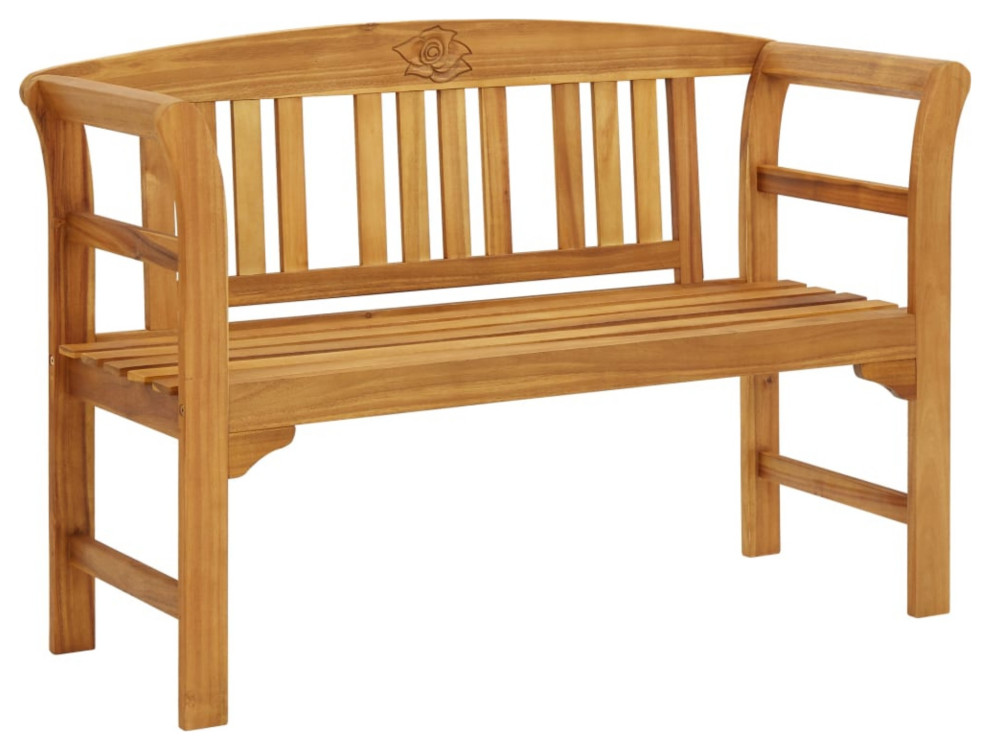 vidaXL Garden Bench 47.2" Solid Acacia Wood Transitional Outdoor