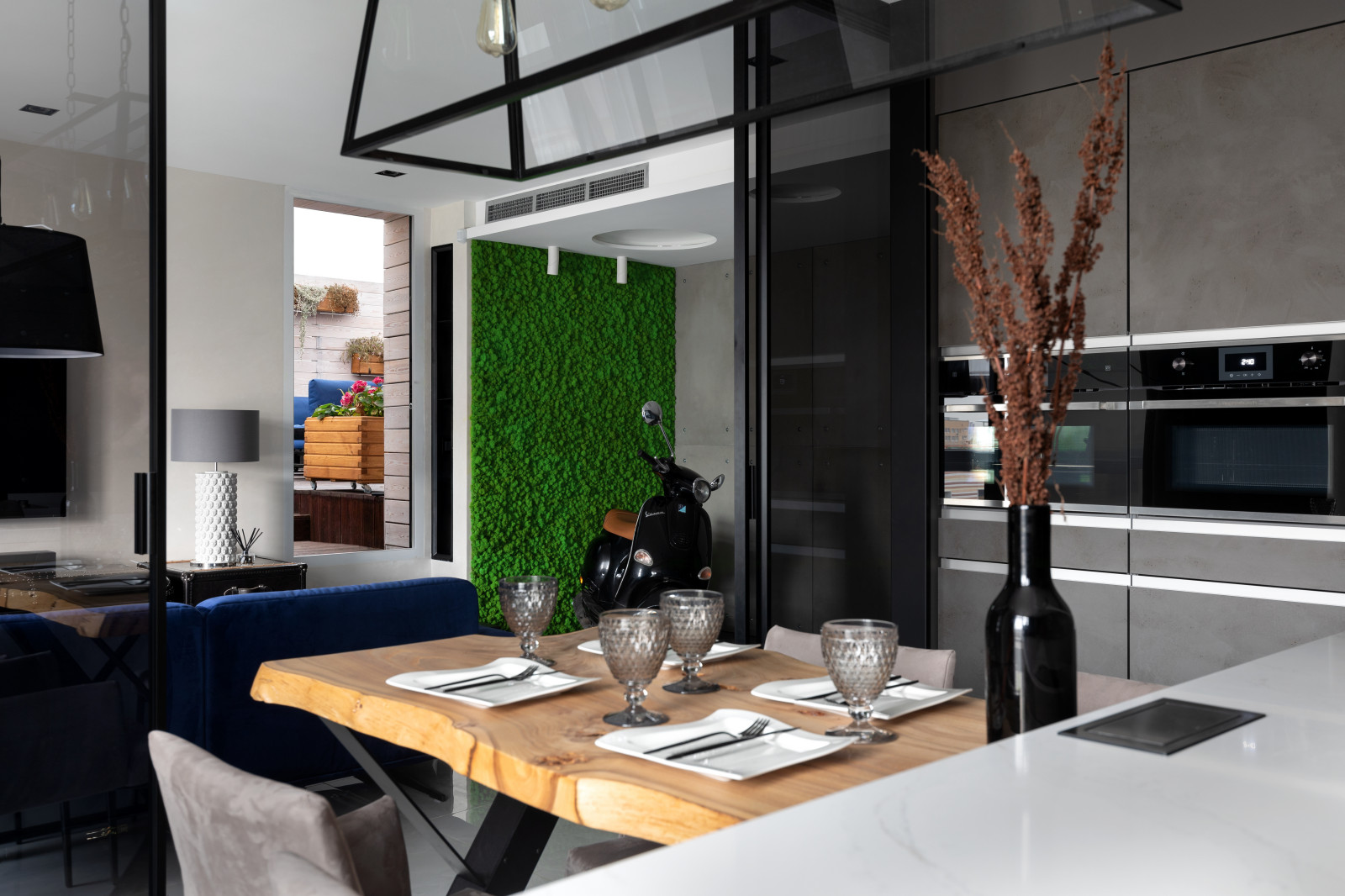 Квартира 170м2 | BLACK NATURE | Современный индустриальный стиль