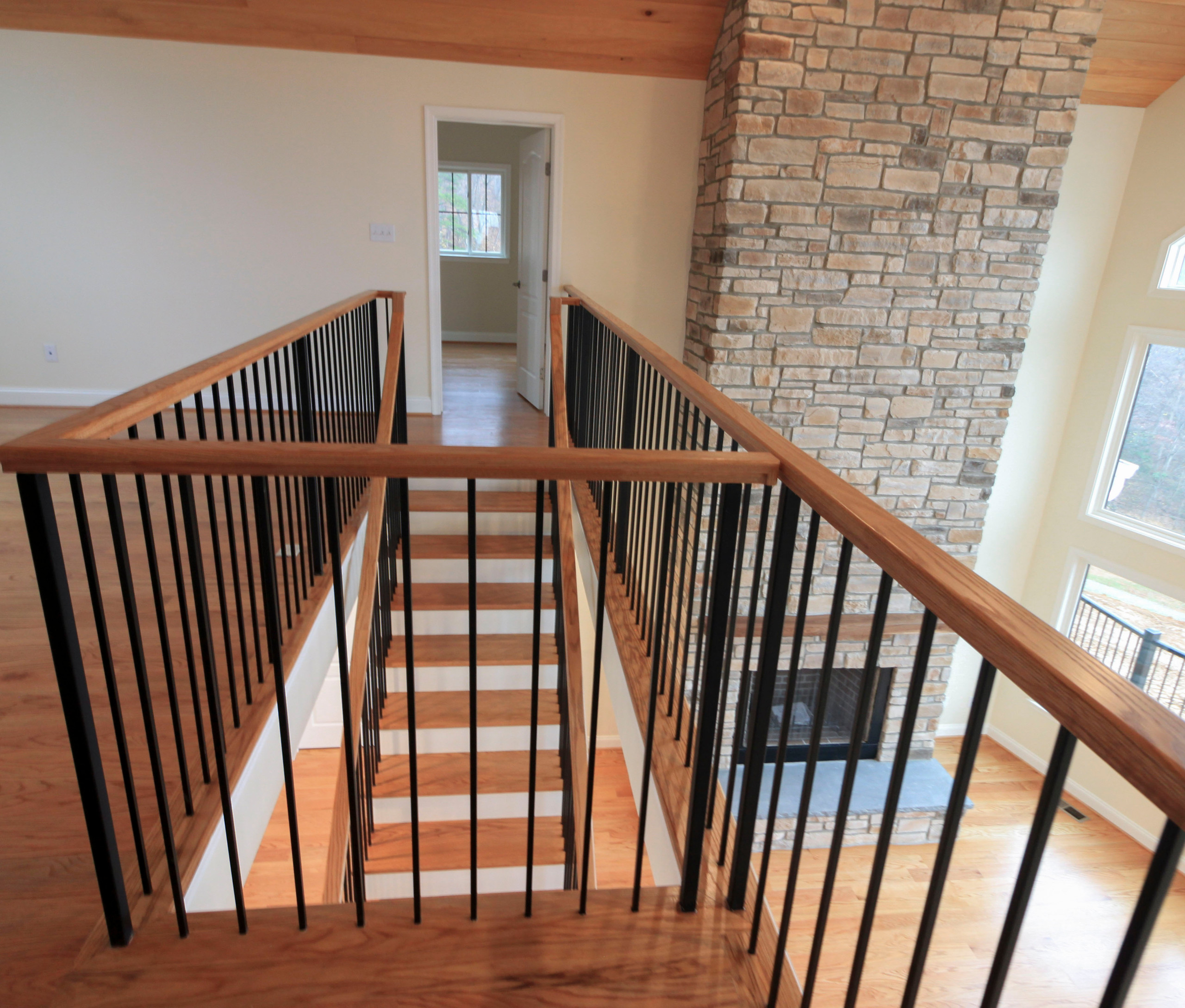 97_Airy Straight-Floating Staircase in Transitional-Mountain Home, Luray, VA 228