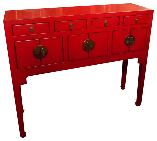 Chinese Lacquer Lady Chest 37 X11 Asian Console Tables By