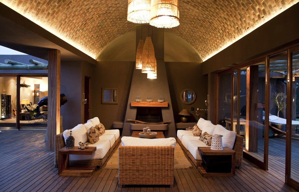 Large contemporary deck in Other.