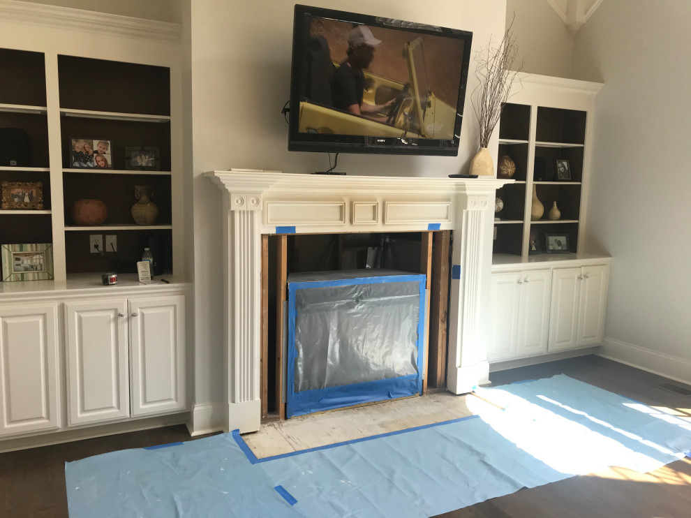 Interior Fireplace Stone Surround and Hearth Install