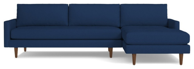 Apt2B Scott 2-Piece Sectional Sofa, Cobalt Velvet, Chaise on Right