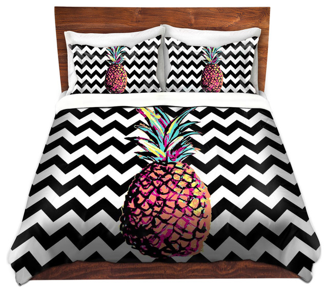 Party Pineapple Chevron Twill Duvet Cover Tropical Covers Party Pineapple Chevron Twill Duvet Cover Tropical Covers And Sets By Dianoche Designs
