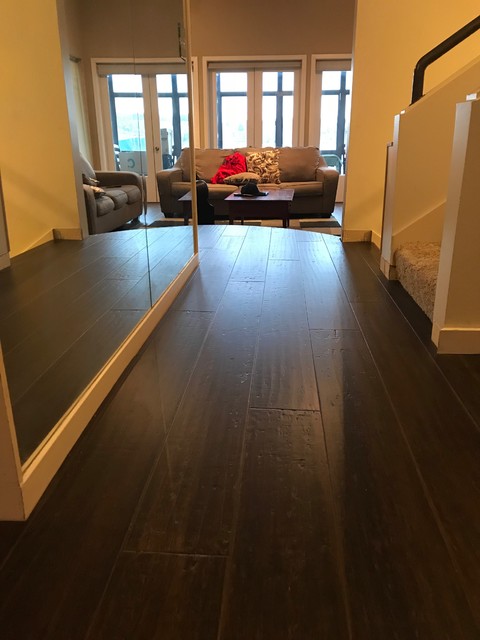 Engineered Bamboo Flooring Traditional Hallway Landing