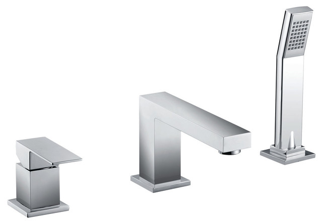 Aquamoon Trento Brushed Nickel Roman Tub Faucet Contemporary